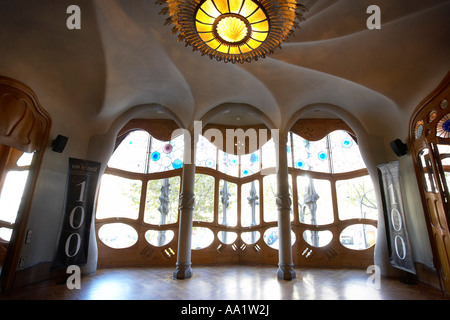 Interno della Casa Batllo, Barcellona, Spagna Foto Stock