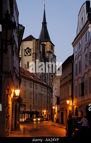 La mattina presto vicino a Stare Mesto, Praga, Repubblica Ceca Foto Stock
