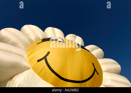 Flower Smiley face mongolfiera in Nuova Zelanda Foto Stock