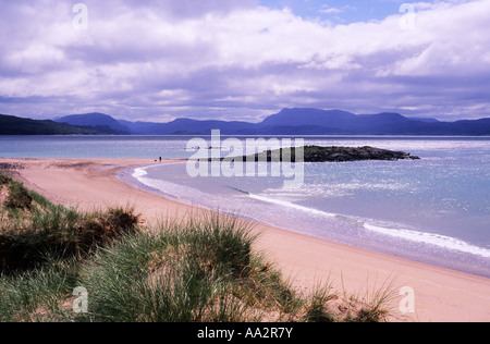 Red Point Beach West Highlands della Scozia vista della penisola di Applecross Wester Ross, regione delle Highlands, sul mare costa scozzese, costiere Foto Stock