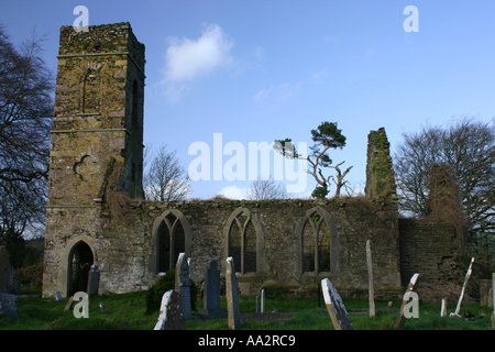 Cimitero e chiesa in Aghinagh Foto Stock