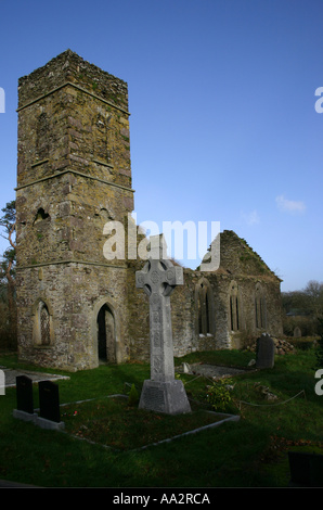 Cimitero e chiesa in Aghinagh Foto Stock