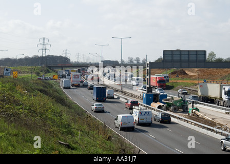 M1 allargamento Schema giunzioni tra 6A & 10 Foto Stock