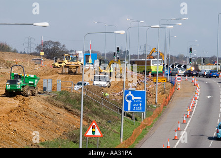 M1 allargamento Schema giunzioni tra 6A & 10 Foto Stock