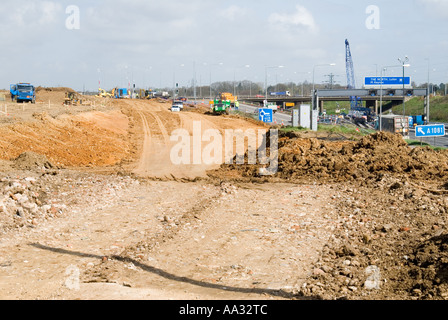 M1 allargamento Schema giunzioni tra 6A & 10 Foto Stock