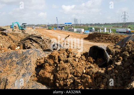 M1 allargamento Schema giunzioni tra 6A & 10 Foto Stock