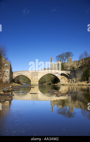 Ponte sul Fiume Tees a Barnard Castle Foto Stock