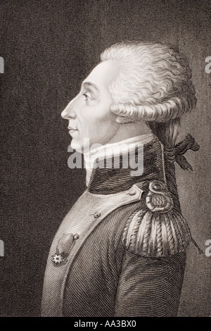 Marie-Joseph Paul Yves Roch Gilbert Du Motier, Marchese De Lafayette, 1757 - 1834. Aristocratico francese e ufficiale militare, Foto Stock