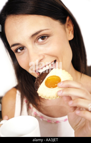 prima colazione della donna Foto Stock