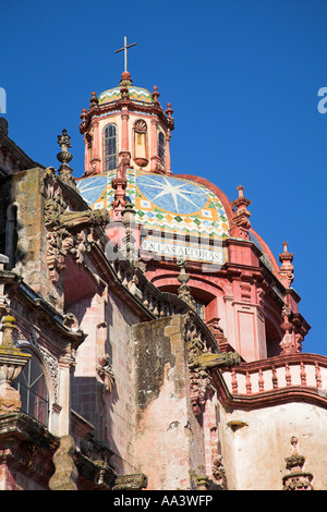 La Iglesia de Santa Prisca, Santa Prisca Chiesa, Plaza Borda, Zocalo, Taxco, Messico Foto Stock