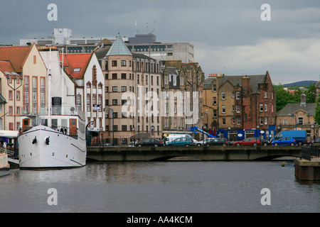 Via navigabile di leith Edimburgo area di rigenerazione Scozia UK GB Foto Stock