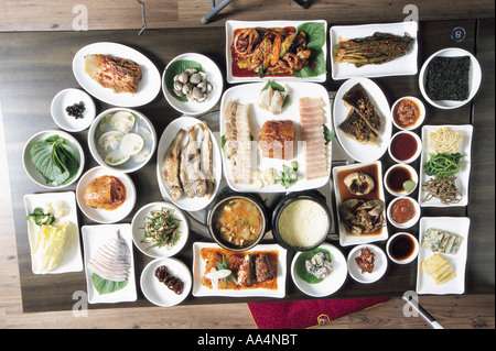 Coreano Tradizionale corso completo pasto Foto Stock