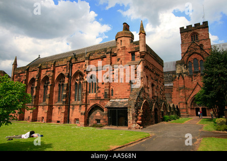 Carlisle Cathedral chiesa di Inghilterra città di Carlisle in Cumbria, in Inghilterra. Foto Stock
