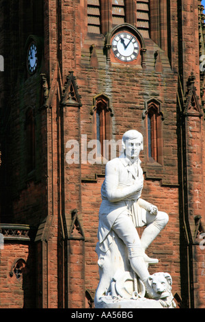 Robert Burns statua città di Dumfries Scozia UK GB Foto Stock