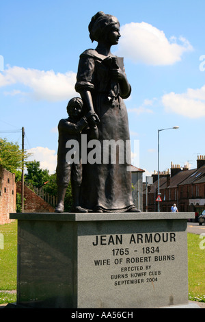 Jean armour statua dumfries moglie di Robert Burns Scozia UK GB Foto Stock