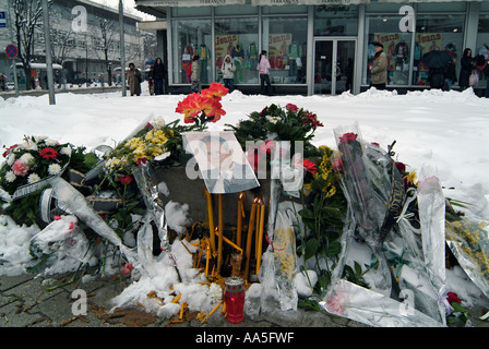 Memoriale di Slobodan Milosevic a Banja Luka centro città la Repubblica Srpska in Bosnia Erzegovina Foto Stock