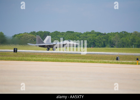 F-22 Raptor tenendo spento Foto Stock
