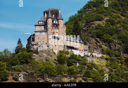 Castello Katz, castello di Reno, Renania, Germania, Europa Foto Stock