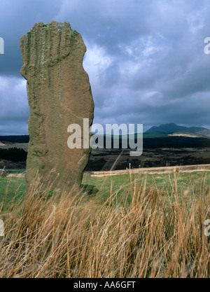 Preistorici di pietra permanente su Machrie Moor sull'isola di Arran Foto Stock