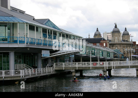 Princes Quay Shopping Center costruito su Princes Dock. Kingston upon Hull Inghilterra uk gb Foto Stock