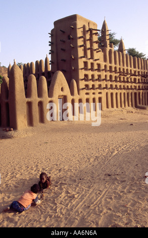 La moschea di fango - Kani Kombole, Paese Dogon del Mali Foto Stock