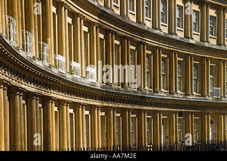 I colonnati presso il Royal Circus in bagno, Somerset, Regno Unito Foto Stock