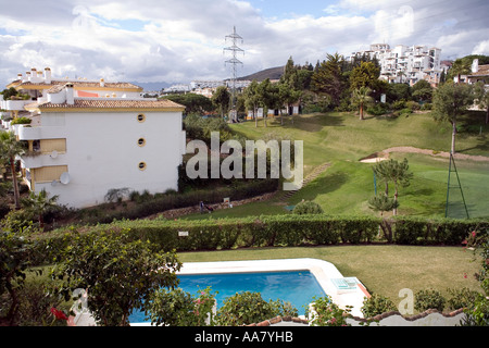 Appartamenti, Ville, piscina, campo da Golf, Calahonda, Costa del Sol, Spagna Foto Stock
