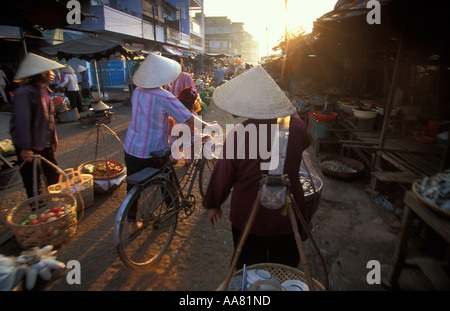 Scena di strada Ho Chi Minh City Saigon Vietnam Foto Stock