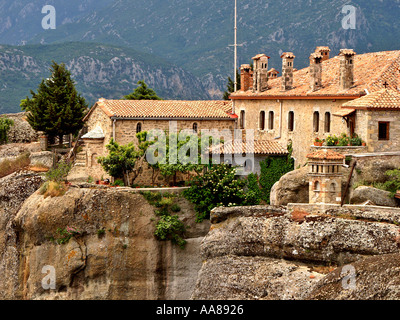 Saint Stephanos monastero vista ravvicinata dettaglio Meteora Kalabaka Grecia Foto Stock