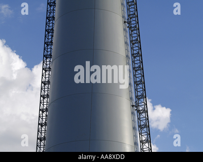 Windpark parndorf, Austria, la costruzione di un mulino a vento Foto Stock