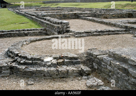 Resti della villa romana di North Leigh Oxfordshire Inghilterra Foto Stock