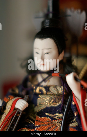 Ornato bambole impostato nelle case giapponesi per contrassegnare le ragazze giorno il 3 marzo Hina doll display Giappone Foto Stock