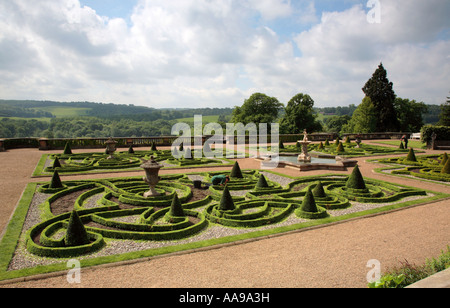 Harewood House, terrazza giardino, Leeds, Yorkshire, Regno Unito ,l'Europa Foto Stock