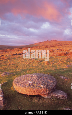 Merrivale, Parco Nazionale di Dartmoor, Devon, Inghilterra, Regno Unito Foto Stock