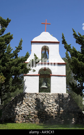 Torre Campanaria della missione Asistencia San Antonio de Pala, Pala, CALIFORNIA, STATI UNITI D'AMERICA Foto Stock