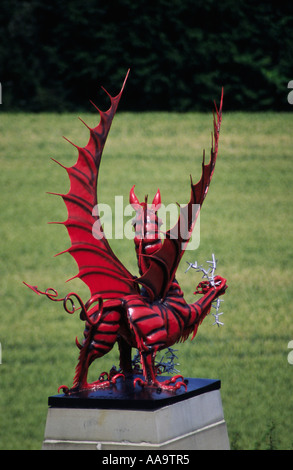 Memoriale al Welshmen della trentottesima divisione caduti a Mametz legno durante la Prima Guerra Mondiale Foto Stock