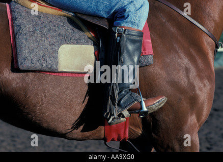 Stivali da cowboy di Will Rogers stato parco Malibu California Stati Uniti Foto Stock