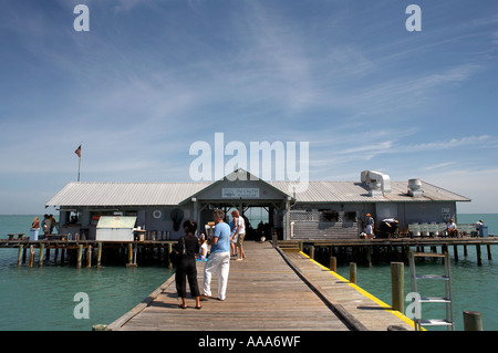 Vista la fine della città pier Anna Maria Island florida usa stati uniti Foto Stock
