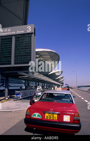 Taxi a Chep Lak Kok, aeroporto di Hong Kong Foto Stock