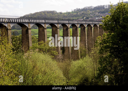 Regno Unito Galles Clwyd Shropshire Union Canal Llangollen ramo Acquedotto Pontcysyllte Foto Stock