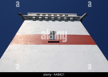 Guardando il Brockton Point Lighthouse a Stanley Park a Vancouver British Columbia Canada Foto Stock