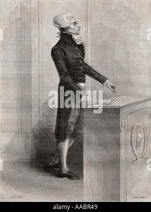 Maximilien François Marie Isidore de Robespierre, 1758 -1794. Leader giacobino. Foto Stock