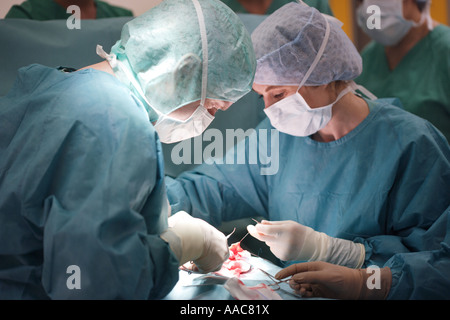 Altona bambini s team ospedaliero di interventi durante un intervento Foto Stock