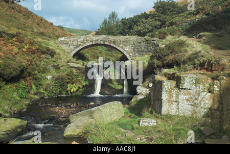 Packhorse Bridge a tre Shires Head Foto Stock