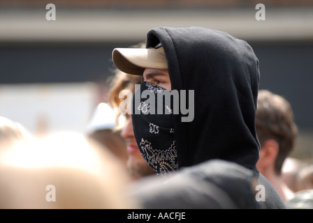 Un animale diritti protester a Oxford Regno Unito Foto Stock