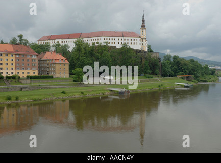 Castello Decin, Bohemia Repubblica Ceca Foto Stock