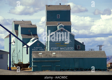 Alberta frumento pool di storage per il raccolto di grano in prossimità del rullo di estrazione Creek in Canada Foto Stock