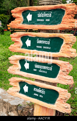 Fattoria di coccodrilli Pattaya Thailandia Foto Stock