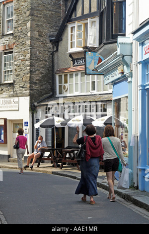 'Il trabaccolo' public house, Fowey, Cornwall, Regno Unito. Foto Stock