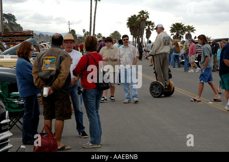 Woodies nella California del Sud, classic in pannelli di legno di grandi station wagon associate con il surf cultura degli anni cinquanta Foto Stock